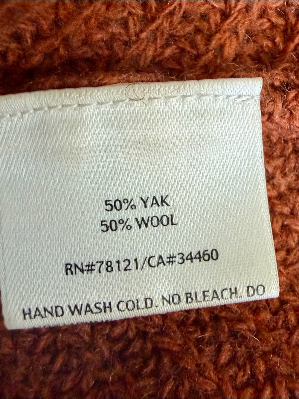 Eileen Fisher Rust Cowl-Neck Ribbed Sweater - Picture 4 of 6
